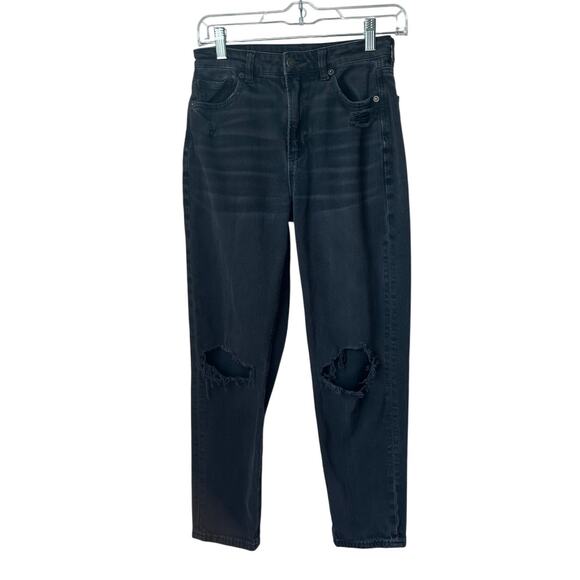 American Eagle Black Mom Straight Jeans - 2R - Picture 1 of 7